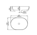 POSEIDON QUARTZ ART BASIN MATTE GREY 508MM