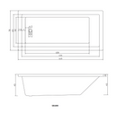 POSEIDON SANDY DROP IN BATHTUB GLOSS WHITE (AVAILABLE IN 1470MM AND 1690MM)