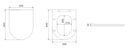 POSEIDON AVIS RIMLESS WALL HUNG PAN MATTE WHITE