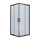 BELLA VISTA CALVI SEMI FRAMED DOUBLE DOOR SLIDING SHOWER SCREEN BLACK