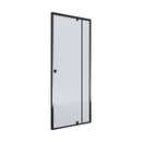BELLA VISTA OLIVIA SEMI FRAMED PIVOT DOOR FRONT ONLY SHOWER SCREEN BLACK