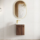 OTTI ENSUITE FLUTED 400MM SPACE SAVING SINGLE BOWL WALL HUNG VANITY WITH CERAMIC TOP