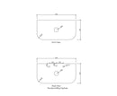 OTTI BONDI BLACK OAK 900MM CURVE SINGLE BOWL WALL HUNG VANITY