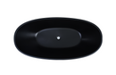 POSEIDON FREE STANDING MATTE BLACK BATHTUB 1500MM