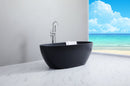POSEIDON FREE STANDING MATTE BLACK BATHTUB 1500MM