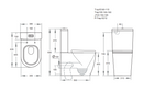 POSEIDON ROLA SHORT PROJECTION TOILET SUITE GLOSS WHITE
