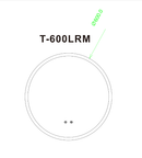 600mm Round 3 Color Lighting  LED Mirror Touch Sensor Switch Defogger Pad Wall Mounted - Lighting on the rim