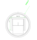 600mm Round 3 Color Lighting  LED Mirror Touch Sensor Switch Defogger Pad Wall Mounted - Lighting on the rim