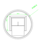 600mm Round 3 Color Lighting Backlit LED Mirror Touch Sensor Switch Defogger Pad Wall Mounted - Lighting on the back