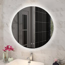 600mm Round 3 Color Lighting Backlit LED Mirror Touch Sensor Switch Defogger Pad Wall Mounted - Lighting on the back