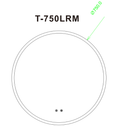 750mm Round 3 Color Lighting Acrylic LED Mirror Touch Sensor Switch Defogger Pad Wall Mounted - Lighting on the rim