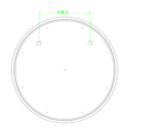 900mm Round 3 Color Lighting Acrylic LED Mirror Touch Sensor Switch Defogger Pad Wall Mounted(Come with Magnifier) - Lighting on the rim