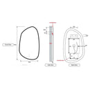 AULIC TARCOOLA ASYMMETRICAL FRAMED LED MIRROR 3 COLOUR LIGHTS BRUSHED GOLD 550X900MM