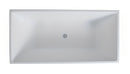 POSEIDON THEO BACK TO WALL BATHTUB MATTE WHITE (AVAILABLE IN 1500MM AND 1700MM)