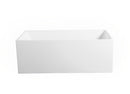 POSEIDON THEO BACK TO WALL BATHTUB MATTE WHITE (AVAILABLE IN 1500MM AND 1700MM)