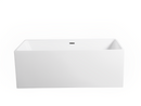 POSEIDON THEO BACK TO WALL BATHTUB GLOSS WHITE (AVAILABLE IN 1480MM AND 1690MM)
