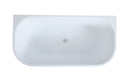 POSEIDON ELIVIA BACK TO WALL NF BATHTUB GLOSS BLACK AND GLOSS WHITE (AVAILABLE 1500MM AND 1700MM)