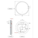 AULIC WINDSOR LED MIRROR FRAMELESS 3 COLOUR LIGHTS 900MM