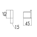 IVANO Series Square Black Robe Hook