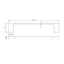 VOG Series Brushed Yellow Gold Single Towel Rail 800mm