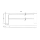 VOG Black Double Towel Rail 800mm