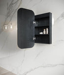 OTTI NEWPORT BLACK OAK SOFT LED SHAVING CABINET 900MM
