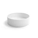 OTTI HUDSON ROUND ABOVE COUNTER CONCRETE WHITE BASIN 400MM