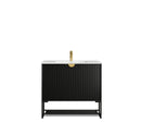 OTTI MARLO MATTE BLACK 900MM SINGLE BOWL FLOOR STANDING VANITY