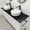 OTTI NOOSA MATTE WHITE 1500MM DOUBLE BOWL WALL HUNG VANITY