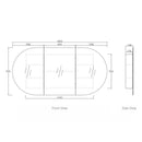 OTTI BONDI MATTE WHITE SHAVING CABINET 1800MM