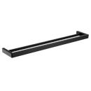 IVANO Series Square Black Double Towel Rail 800mm