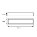 IVANO Series Black Single Towel Rail 800mm
