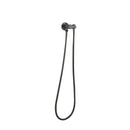 Norico Pentro Gun Metal Grey Round Shower Holder Wall Connector & Hose
