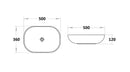 POSEIDON SOLID SURFACE BASIN WHITE 500MM