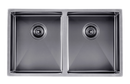 Satin - Gun Metal Grey 770x450x215mm 1.2mm Handmade Top/Undermount Double Bowls Kitchen Sink
