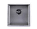 Satin - Gun Metal Grey 440x440x205mm Satin Stainless Steel Handmade Single Bowl Sink for Flush Mount and Undermount