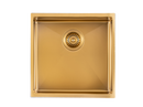 440x440x205mm Brushed Yellow Gold Stainless Steel Handmade Single Bowl Sink for Flush Mount and Undermount