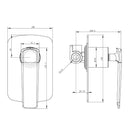 Norico Esperia Gun Metal Grey Wall Mixer