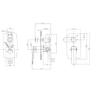 Norico Bellino Chrome Wall Mixer Diverter