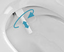 JOHNSON SUISSE LISTO BTW RIMLESS SMART TOILET SUITE W/ REMOTE CONTROL GLOSS WHITE