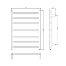 Round Matte Black Electric Heated Towel Rack 7 Bars