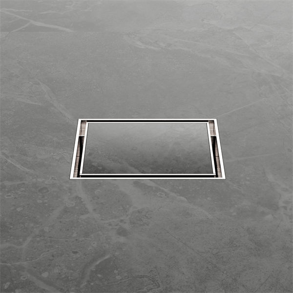 NERO 100mm Square Tile Insert Floor Waste with 50mm/80mm outlet