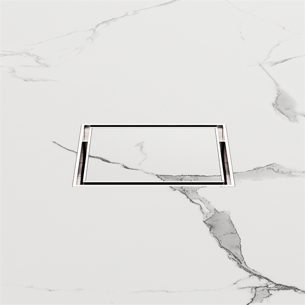 NERO 100mm Square Tile Insert Floor Waste with 50mm/80mm outlet