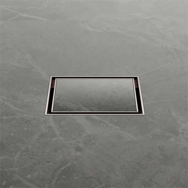 NERO 100mm Square Tile Insert Floor Waste with 50mm/80mm outlet