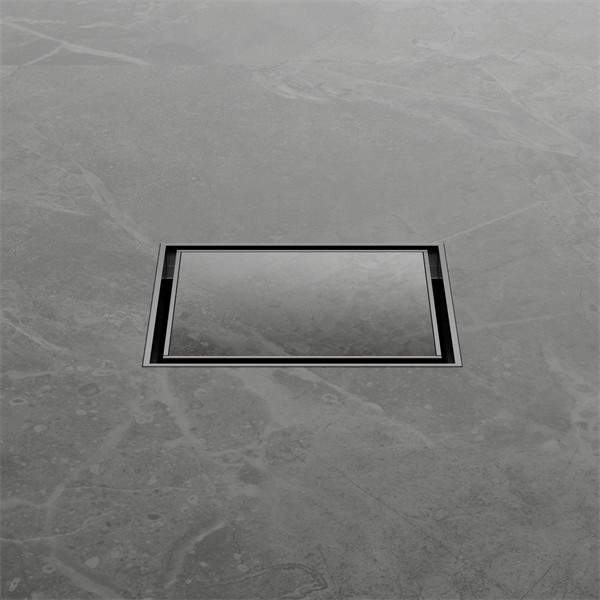 NERO 100mm Square Tile Insert Floor Waste with 50mm/80mm outlet