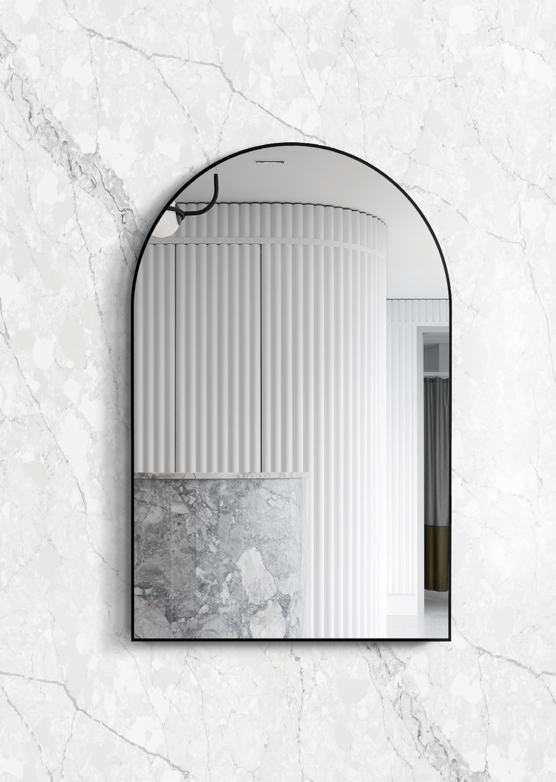 OTTI ARCHIE METAL FRAMED MIRROR BLACK 900X600MM