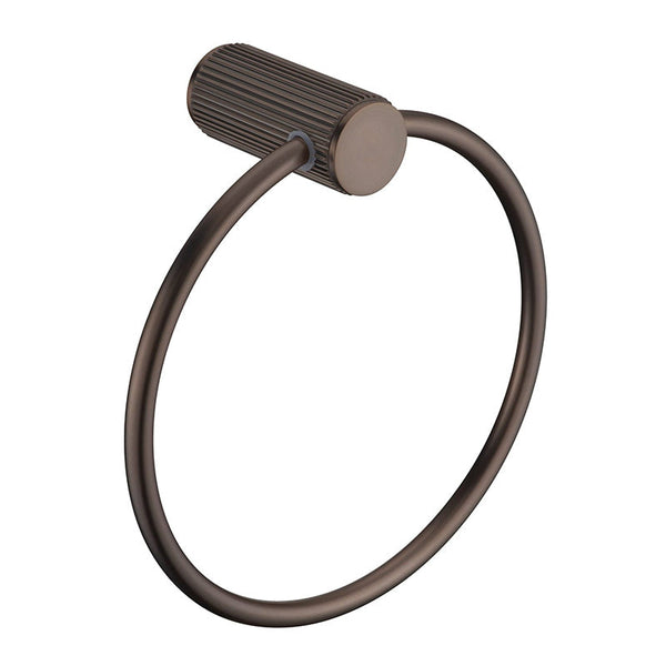 Bella Vista Mica Dusk Bronze Fluted Towel Ring