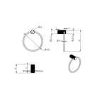 Bella Vista Mica Dusk Bronze Fluted Towel Ring