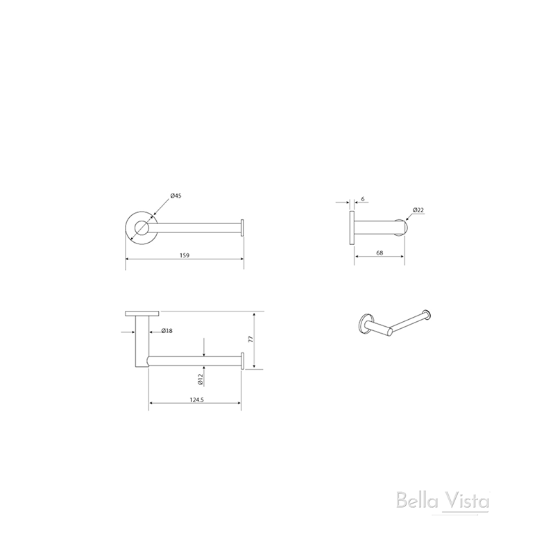 Bella Vista Mica Dusk Bronze Toilet Paper Holder