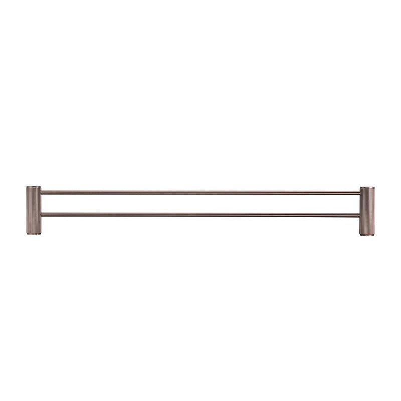 Bella Vista Mica Dusk Bronze Fluted Double Towel Rail - 800mm